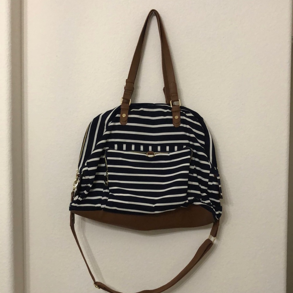 Striped Duffle Bag